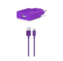 Adapter TTEC SmartCharger Travel Charger 2.1A TYPE-C PURPLE (2SCS20CMR)