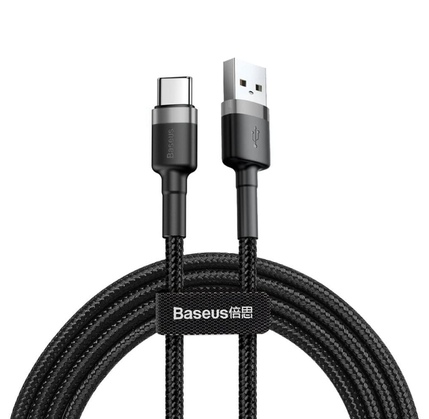 Kabel Baseus Type-C 1M BLACK (CATKLF-BG1)