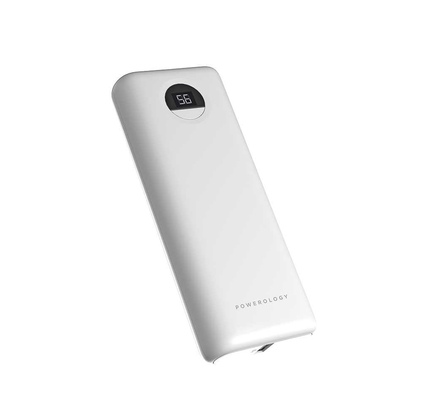 Power Bank Powerology Compact 20000 mAh, 30W PD, White