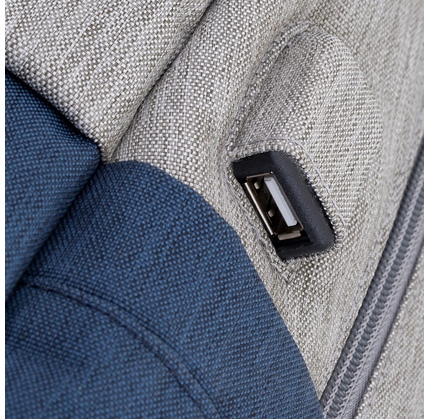 Notbuk üçün su keçirməyən çanta RIVACASE 7567 grey/dark blue anti-theft Laptop backpack 17.3" / 6 (7567GRY/DBLU)