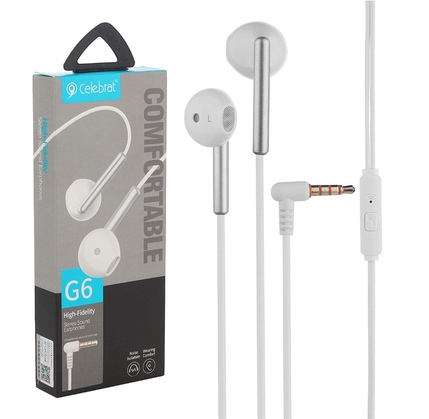 Qulaqlıq Celebrat G6 With Microphone White