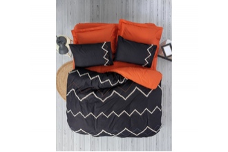 Yataq dəsti Cotton Box Mirely Black-Tile İki nəfərlik