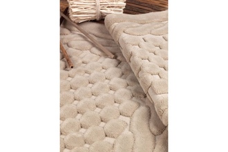 Xalça dəsti MacoCotton Erguvan 2 ədəd Beige 60x100/50x60