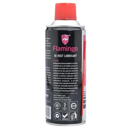 Pas qatını təmizləyən və metal səthləri korroziyadan qoruyuran FLAMINGO DE-RUST LUBRICANT 450 ML / F007