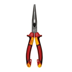 Uzunburun kəlbətin MILWAUKEE VDE LONG ROUND NOSE PLIERS 205MM