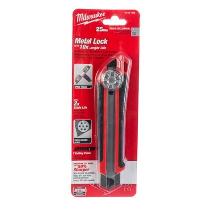 Kağız üçün bıçaq MILWAUKEE SNAP KN 25MM - 1PC