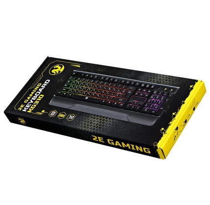 Klaviatura 2E Gaming KG320 LED USB Black Ukr, Metal Body