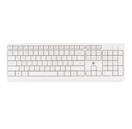 Simsiz klaviatura 2E KS220 106key, WL, EN/UK/RU, White