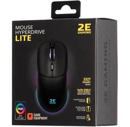 Oyun siçanı 2E GAMING HyperDrive Lite, RGB, USB-A, black (2E-MGHDL-BK)