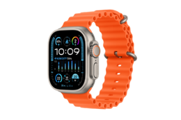 Smart saat Apple Watch Ultra 2 GPS + Cellular, 49mm Titanium Case with Orange Ocean Band (MREH3GK/A)