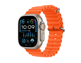 Smart saat Apple Watch Ultra 2 GPS + Cellular, 49mm Titanium Case with Orange Ocean Band (MREH3GK/A)