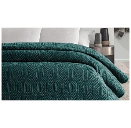 Örtük Puffy Melan Dark Green 160x200 sm