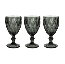 Badə Tognana Glass Rombus 320 ml Grey 3 ədəd