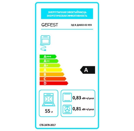 Quraşdırılan soba Gefest 602-02 К93