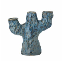 Şamdan Bloomingville Tahoka Stoneware Blue 19x19x9,5 sm