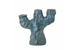 Şamdan Bloomingville Tahoka Stoneware Blue 19x19x9,5 sm