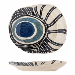 Dekorativ boşqab Bloomingville Yamato Blue Stoneware 31x4x26,5 sm