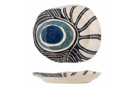 Dekorativ boşqab Bloomingville Yamato Blue Stoneware 31x4x26,5 sm