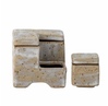 Zərgərlik qutusu Bloomingville Madox Stoneware Grey 8x8x8 sm