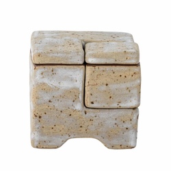 Zərgərlik qutusu Bloomingville Madox Stoneware Grey 8x8x8 sm