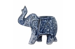 Şamdan Bloomingville Oliphant Votive Stoneware Blue 15x8x14,5 sm