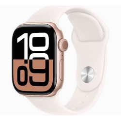 Smart saat Apple Watch Series 10 GPS 42mm Rose Gold Aluminium Case with Light Blush Sport Band - S/M (MWWH3QI/A)