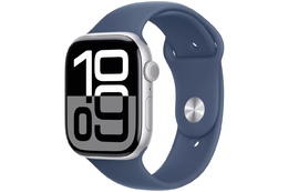 Smart saat Apple Watch Series 10 GPS, 42mm Silver Aluminium Case with Denim Sport Band - S/M (MWWA3QI/A)