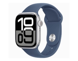 Smart saat Apple Watch Series 10 GPS 42mm Silver Aluminium Case with Denim Sport Band - S/M (MWWA3QI/A)