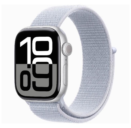 Smart saat Apple Watch Series 10 GPS 42mm Silver Aluminium Case with Blue Cloud Sport Loop (MWWD3QI/A)