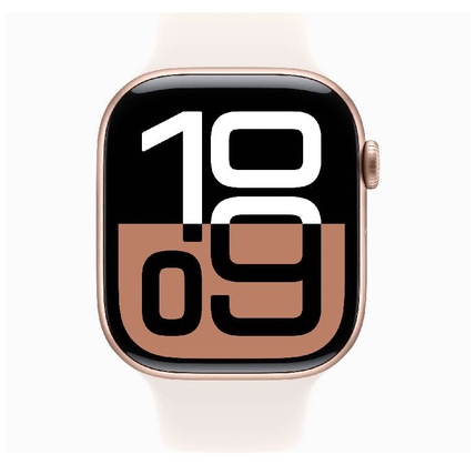 Smart saat Apple Watch Series 10 GPS 46mm Rose Gold Aluminium Case with Light Blush Sport Band - M/L (MWWU3QI/A)