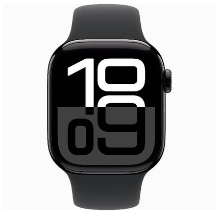 Smart saat Apple Watch Series 10 GPS 42mm Jet Black Aluminium Case with Black Sport Band - S/M (MWWE3QI/A)