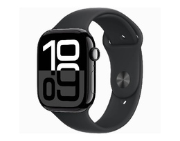 Smart saat Apple Watch Series 10 GPS 46mm Jet Black Aluminium Case with Black Sport Band - M/L (MWWQ3QI/A)