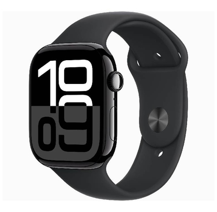 Smart saat Apple Watch Series 10 GPS 46mm Jet Black Aluminium Case with Black Sport Band - M/L (MWWQ3QI/A)