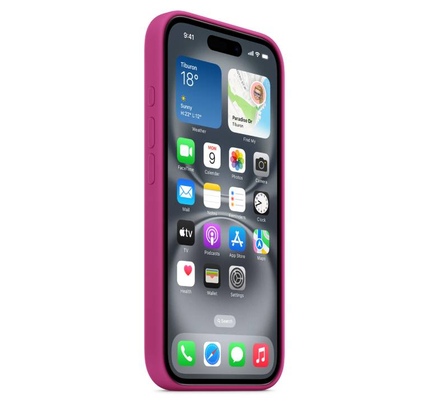 Çexol Apple iPhone 16 Silicone Case with MagSafe - Fuchsia (MYY53ZM/A)