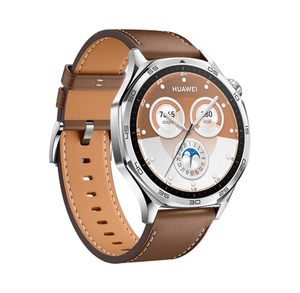 Smart saat HUAWEI GT 5 46mm Brown Composite Leather Strap (55020DGK)